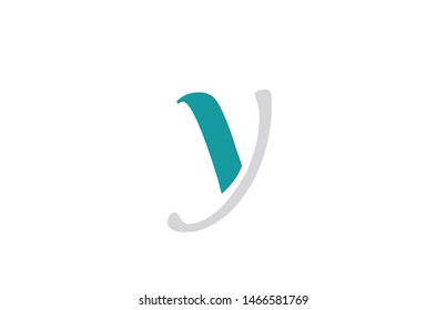 y alphabet letter logo design suitable for a company or business. Green white grey colors