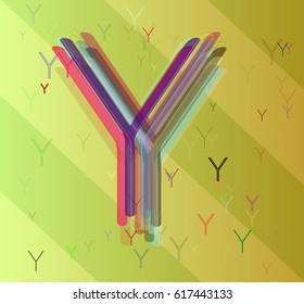 Y Alphabet pattern design
