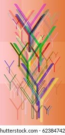 Y Alphabet pattern design