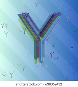 Y Alphabet pattern icon