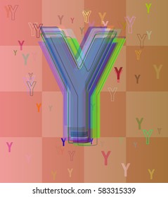 Y Alphabet pattern vector