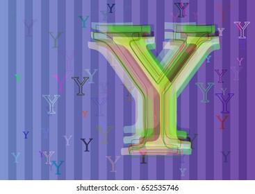 Y Alphabet template art
