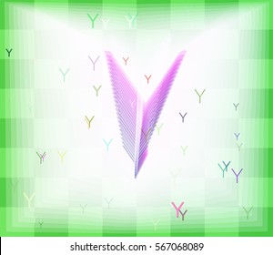 Y Alphabet template background