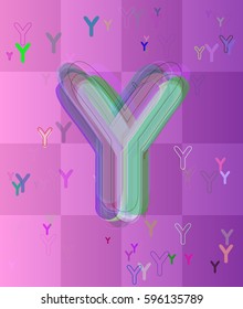 Y Alphabet template pattern