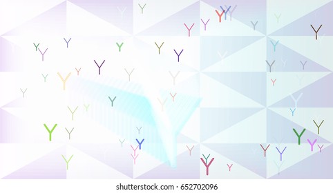 Y Alphabet template vector