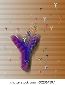Y Alphabet texture background