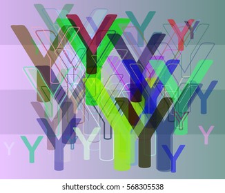Y Alphabet texture icon