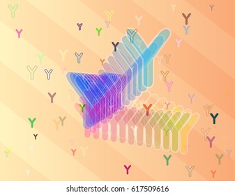 Y Alphabet texture icon