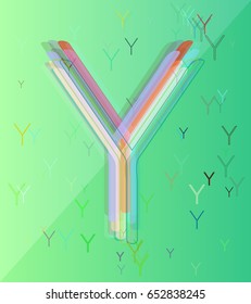 Y Alphabet texture template