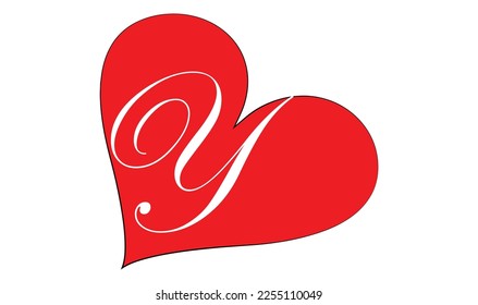 Y Alphabet Valentines Day Love Abstract Character Font Letter Paper Lively Flower Heart Sparkle Shine Red Pink Mountain Geography Contour Map 3D Layer Paper Cutout Card Web Banner Vector