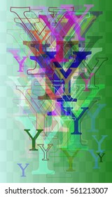 Y Alphabet vector design