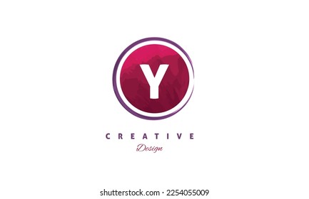 Y alphabet vector logo design with trendy water color brush . Minimalist vector logo design on white background