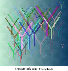 Y Alphabet vector pattern