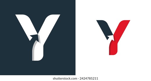 Y Arrow Logo Template Vector Icon Illustration Design