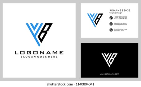 Y B initial logo template vector
