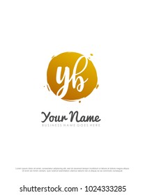 Y & B initial splash logo template vector