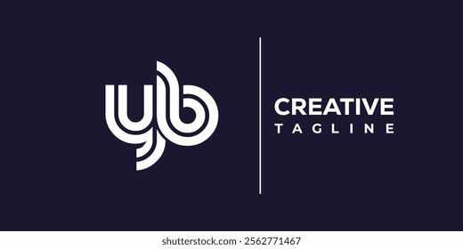 Y and B logo design. YB abstract Letters Logo Monogram. This logo design is the process of creating a visual symbol that represents a brand, company, or individual.