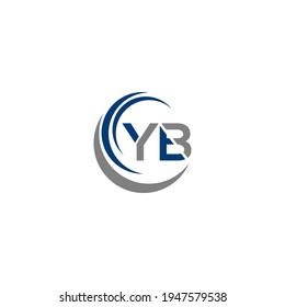 Y B Unique abstract geometric vector logo design