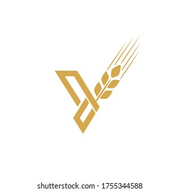 Y Bakery shop logo template. Vector drawing.