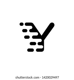 Y, BLACK AND WHITE LETTER LOGO