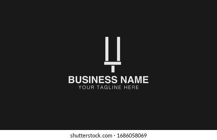 y block Unique Minimal Style golden and black colour initial based logo design vector illustrator