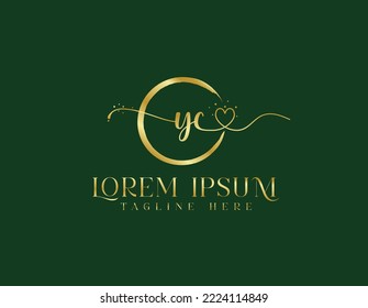 Y C Feminine cursive modern logo