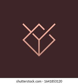 Y & C monogram outline logo.