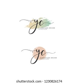 Y C YC Initial logo template vector