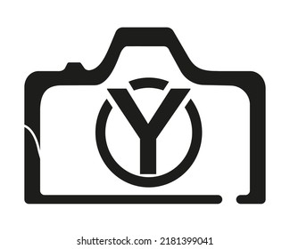 Y Kamera Logo Design Logo Symbol Vektorvorlage.