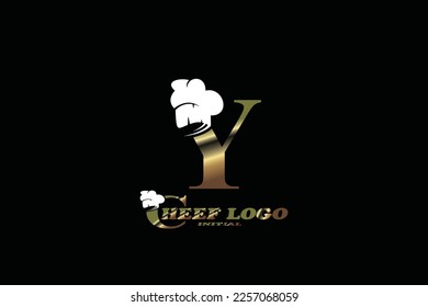 Y chef's hat Letter logo template for your branding.