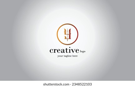 y circle gradient creative brand logo design.