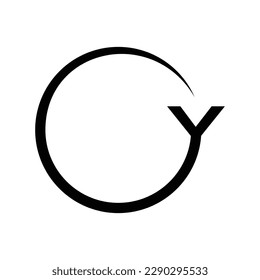 y circle logo icon template