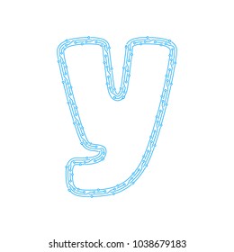 Y Circuit Letter Logo Icon Design