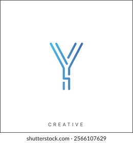 Y Creative Latter Logo Design. By Custom Branding Logo. Creative Logo Design. Logo Template. Vector illustration. Modern Design. Monogram Design