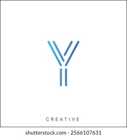 Y Creative Latter Logo Design. By Custom Branding Logo. Creative Logo Design. Logo Template. Vector illustration. Modern Design. Monogram Design