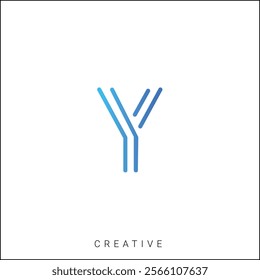 Y Creative Latter Logo Design. By Custom Branding Logo. Creative Logo Design. Logo Template. Vector illustration. Modern Design. Monogram Design