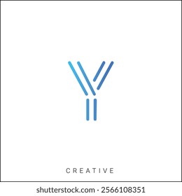 Y Creative Latter Logo Design. By Custom Branding Logo. Creative Logo Design. Logo Template. Vector illustration. Modern Design. Monogram Design