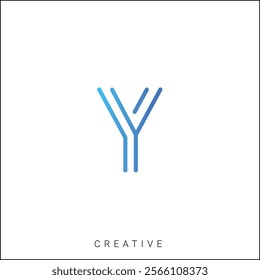 Y Creative Latter Logo Design. By Custom Branding Logo. Creative Logo Design. Logo Template. Vector illustration. Modern Design. Monogram Design