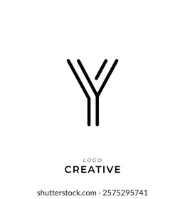 Y Creative Latter Logo Design. By Custom Branding Logo. Creative Logo Design. Logo Template. Vector illustration. Modern Design. Monogram Design