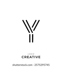 Y Creative Latter Logo Design. By Custom Branding Logo. Creative Logo Design. Logo Template. Vector illustration. Modern Design. Monogram Design