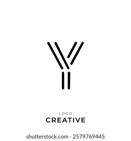 Y Creative Latter Logo Design. Branding Logo Design. Creative Logo. Template. Vector illustration. Modern Monogram Design. Brand Identity Design