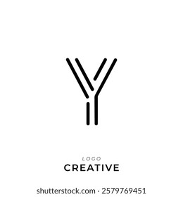 Y Creative Latter Logo Design. Branding Logo Design. Creative Logo. Template. Vector illustration. Modern Monogram Design. Brand Identity Design