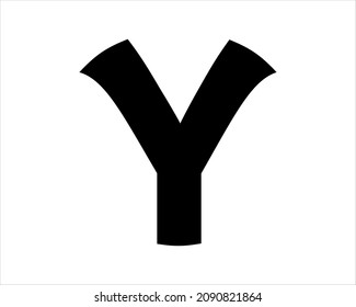 Y in the creative lettering style