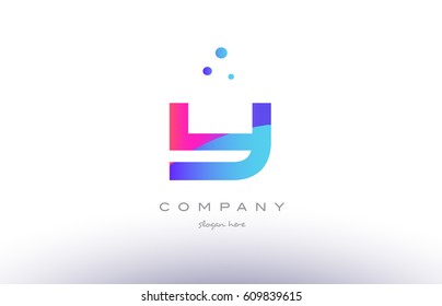 y creative pink purple blue modern dots creative alphabet gradient company letter logo design vector icon template