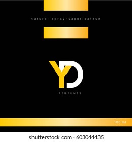 Y & D Letter logo with packaging design vector template
