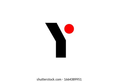Y dot dots letter logo alphabet icon design in red grey white for company and business. Suitable for catchy logotype