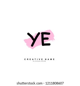 Y E YE Initial abstract logo concept vector