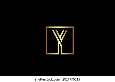 Y elegant logo with initials for company -vector