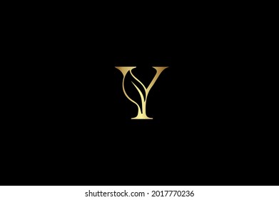 Y elegant logo with initials for company -vector