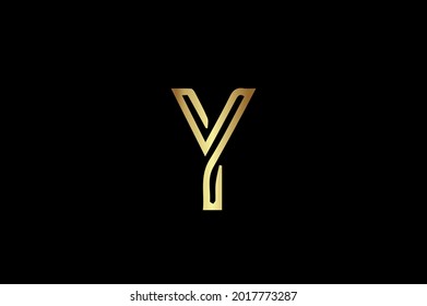 Y elegant logo with initials for company -vector